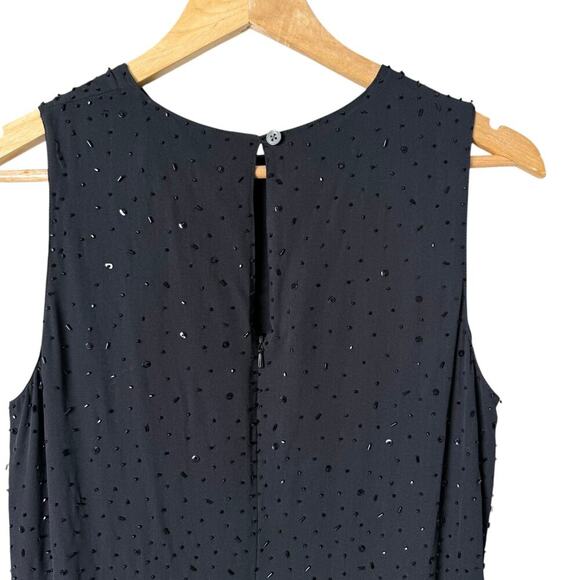 NWT The Works Saks Fifth Avenue Silk Beaded Sequin Cocktail Dress in Black, Sz 8 - Picture 8 of 9
